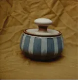 Pear jar [drawing of a wide-bottomed jar with a knob lid]