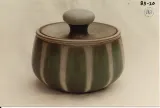 Covered jar w/ collar button lid
